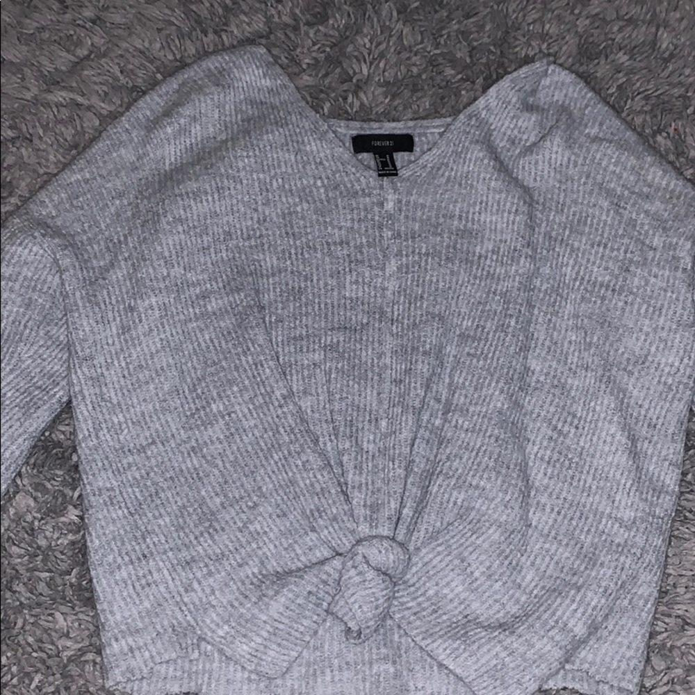gray oversized sweater
